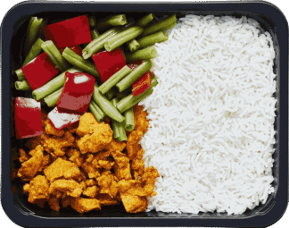 kip shoarma rijst groente